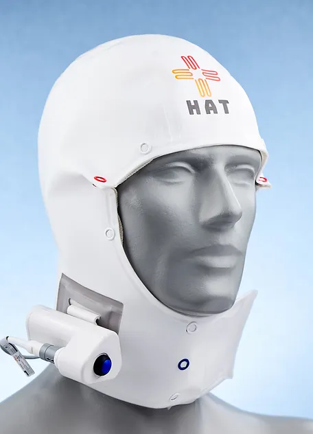 a promo picture of a hat product on a dummy